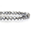 6mm SILVER METALLIC Faceted Bicone Crystal Glass Beads, full strand (about 50 Beads)  bgl0509