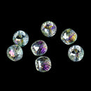 8mm  CANARY YELLOW AB Rainbow Half Plated Round Crystal Glass Beads, transparent, faceted, 30 beads, bgl1291