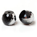 8mm BLACK and SILVER Half Plated Round Crystal Glass Beads, transparent, faceted, 30 beads, bgl1296
