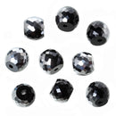 8mm BLACK and SILVER Half Plated Round Crystal Glass Beads, transparent, faceted, 30 beads, bgl1296