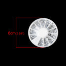 Clear Acrylic Rhinestones in storage box, silver flat back cabochon nail art, decoden, paper craft embellishment, mixed shapes cry0096