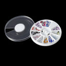 Mixed Colors Acrylic Rhinestones in storage box, flat back cabochon nail art, decoden, paper craft embellishment, mixed shapes 1.5mm cry0115