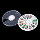 Mixed Colors Acrylic Rhinestones in storage box, flat back cabochon nail art, decoden, paper craft embellishment, mixed shapes 1.5mm cry0111