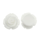 10mm Resin OFF WHITE IVORY Rose Cabochons, small flat back flowers, plastic, 50 cabochons  cab0344