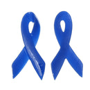 30 Acrylic Royal Blue AWARENESS RIBBON flat back embellishment cabochon, cab0358