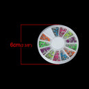 MIXED COLORS Acrylic Rhinestuds STAR in storage box, flat back cabochons, nail art, decoden, paper craft embellishment 3mm cry0116