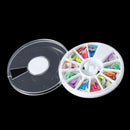 MIXED COLORS Acrylic Rhinestuds DIAMOND in storage box, flat back cabochons, nail art, decoden, paper craft embellishment 8x4mm cry0106