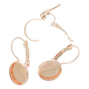 10 (5 pairs) rose gold plated cabochon bezel setting lever back earring components, fits 12mm round inside tray fin0471a