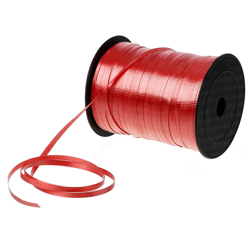 500 yards CURLING RIBBON Red, Christmas ribbon, balloon ribbon, party streamer ribbon, 5mm wide, 1/4"  rib0130