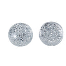 100 Silver Glitter CABOCHONS, Resin Dome, Round cabochon, 12mm diameter, 1/2" bulk, cab0362b