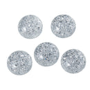 100 Silver Glitter CABOCHONS, Resin Dome, Round cabochon, 12mm diameter, 1/2" bulk, cab0362b
