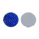 25 RESIN DRUZY Style Pavé CABOCHONS, Royal Blue, 12mm diameter, 1/2" cab0371a