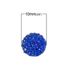 25 RESIN DRUZY Style Pavé CABOCHONS, Royal Blue, 10mm diameter  cab0373a