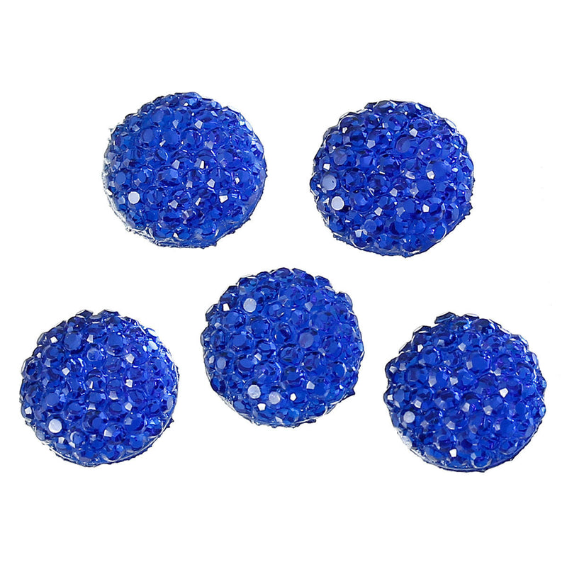 100 RESIN DRUZY Style Pavé CABOCHONS, Royal Blue, 10mm diameter  cab0373b