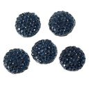 25 RESIN DRUZY Style Pavé CABOCHONS, Midnight Blue, 10mm diameter  cab0368a
