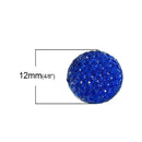 25 RESIN DRUZY Style Pavé CABOCHONS, Royal Blue, 12mm diameter, 1/2" cab0371a