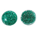 100 TEAL GREEN Glitter CABOCHONS, Resin Dome, Round cabochon, 8mm diameter, 3/8" cab0377b
