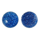 25 ROYAL BLUE Glitter CABOCHONS, Resin Dome, Round cabochon, 8mm diameter, 3/8" cab0386a