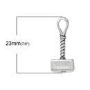 5 HAMMER of THOR Charms, Mjolnir Hammer, Viking Charms, Superhero Charm Pendants, 23mm x 10mm chs2105