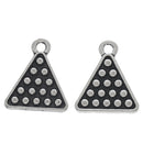 10 POOL BALL Triangle Charms, billiards charms, pool ball rack, 18mm x 16mm chs2107