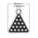 10 POOL BALL Triangle Charms, billiards charms, pool ball rack, 18mm x 16mm chs2107