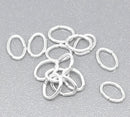 2000 OVAL Silver Plated Open Jump Rings 5.5mm x 4mm, 21 gauge wire,  jum0155b