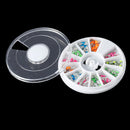 Neon Mixed Colors Acrylic Rhinestones, storage box, flat back cabochon nail art, decoden, paper craft embellishment, shapes 1.5mm cry0122