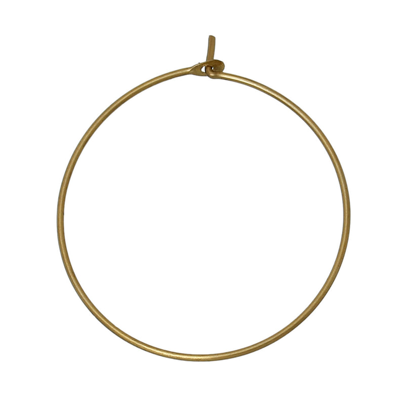 50 Brass Plated Wine Glass Charm Rings or Earring Hoops 25mm, 1" diameter copper with brass plating, Bulk Package  fin0474