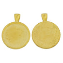 5 Bright Gold Plated Bezel TRAYS for Resin, Cabochons, fits 25mm (1") inside tray chg0345