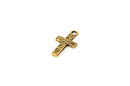 10 Small Antique GOLD Metal CROSS Charms  17x9mm  chg0270