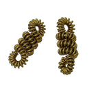 30 Brass Twist Wire Beads Connector Links, antique gold brass, 9x4mm  fin0473