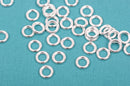 50 pieces Bright Silver Plated Soldered Closed Jump Rings, Thick 16 gauge wire, Findings,  8mm   jum0158