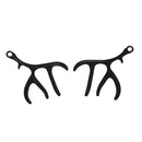 2 BLACK Large ANTLER or Coral Branch Charm Pendants, 2-1/8" long  cho0127