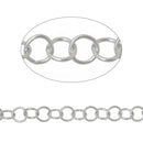 1 meter (3 feet) Silver ALUMINUM Round Cable Link Chain, 14mm links  fch0308