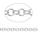 2 meters (6 feet) Silver ALUMINUM Round Cable Link Chain, 7mm links  fch0309