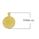 5 Bright Gold Plated Bezel TRAYS for Resin, Cabochons, fits 25mm (1") inside tray chg0345