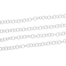 2 meters (6 feet) Silver ALUMINUM Round Cable Link Chain, 7mm links  fch0309