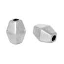 300 Silver Tone Pewter Smooth BICONE Spacer Beads, 6mm x 3.5mm, bme0364