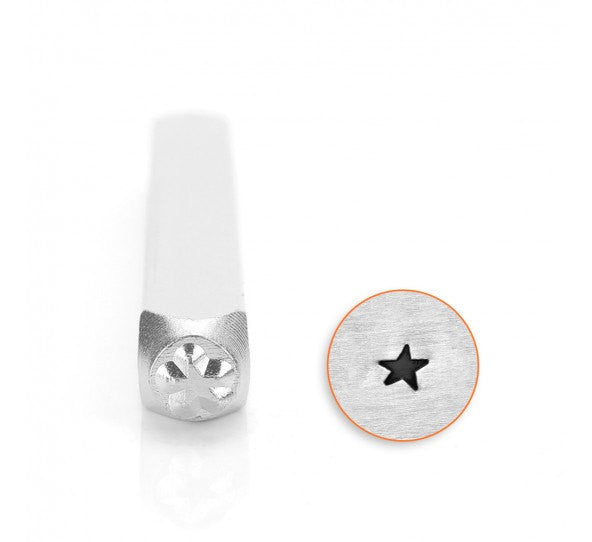 ImpressArt Metal Design Stamp,  3mm Small ANGLED STAR SOLID tol0428