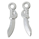 10 Silver SWORD Charm Pendants, fencing charms, saber sabre fencing, chs2130