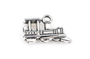 10 TRAIN ENGINE Charm Pendants, Locomotive, Antique Silver chs2128