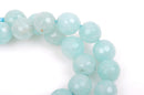 4mm Round Faceted ICE BLUE JADE Gemstone Beads, full strand gjd0130