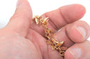 1 yard (3 feet) of GOLD PLATED LEAF Charm Link Chain  fch0321