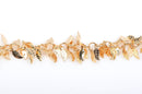 1 yard (3 feet) of GOLD PLATED LEAF Charm Link Chain  fch0321