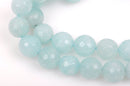 4mm Round Faceted ICE BLUE JADE Gemstone Beads, full strand gjd0130