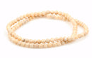 4mm Round WHITE FOSSIL STONE Beads, non-faceted, full strand, Natural Gemstones Gaf0007