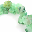 green druzy nugget beads