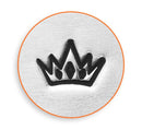 CROWN Shape Metal Design Stamp, 6mm, ImpressArt, outline stamps, princess crown, queen crown, 5-point crown, tol0437