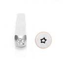 3mm Small Angled FUN STAR Outline Metal Stamp, ImpressArt Metal Design Stamp, tol0444