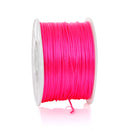 Satin Rat Tail Cord, Kumihimo Knotting Weaving Cord, NEON HOT PINK, 1.3mm, 100 meters (300+ feet) Spool, cor0086